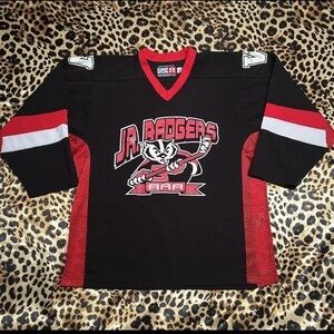 Vintage Wisconsin Jr. Badgers AAA Black Jersey